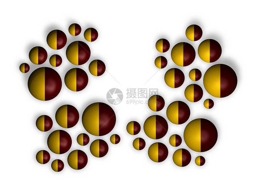 红色和黄色药片插图圆圈图片