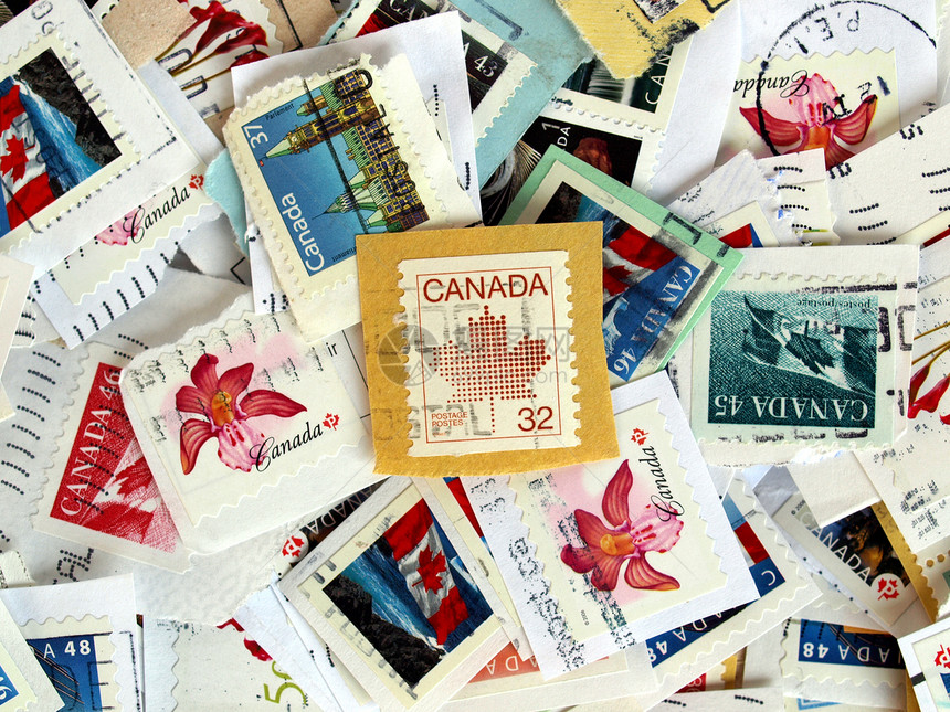 加拿大邮票商业邮件空气邮资邮政空邮橡皮信封仪表船运图片