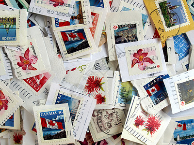加拿大邮票空气邮件橡皮商业仪表船运邮资邮政空邮信封背景图片