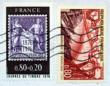 法语邮票联盟船运邮政仪表信封商业空邮邮件邮资空气背景图片