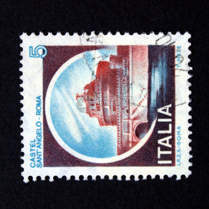 意大利邮票邮件空气船运历史性仪表空邮邮资信封建筑学商业图片