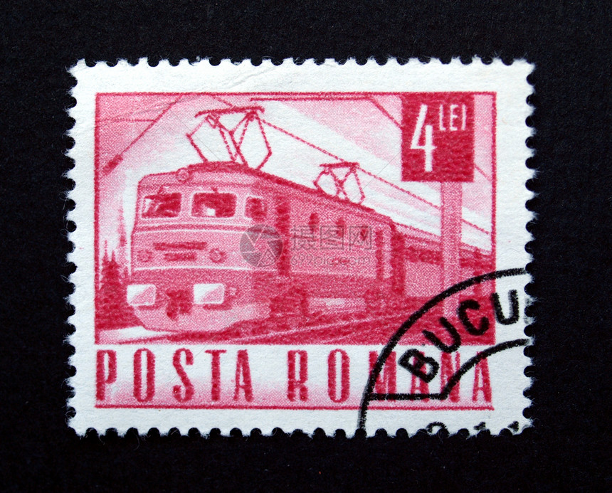 罗马尼亚加火车印章图片