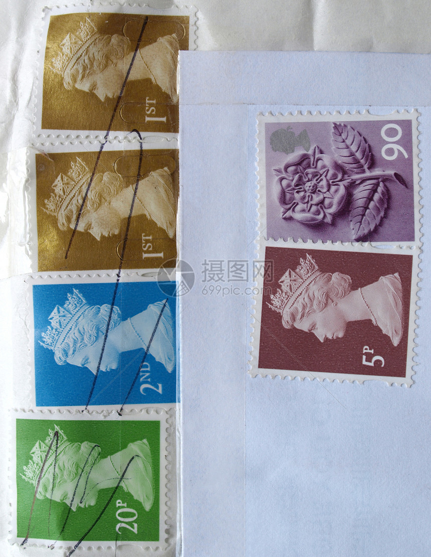 英国邮票信封女王邮件英语空邮仪表邮政橡皮船运王国图片