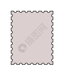 空白邮票邮资插图邮寄邮件穿孔商业白色背景图片