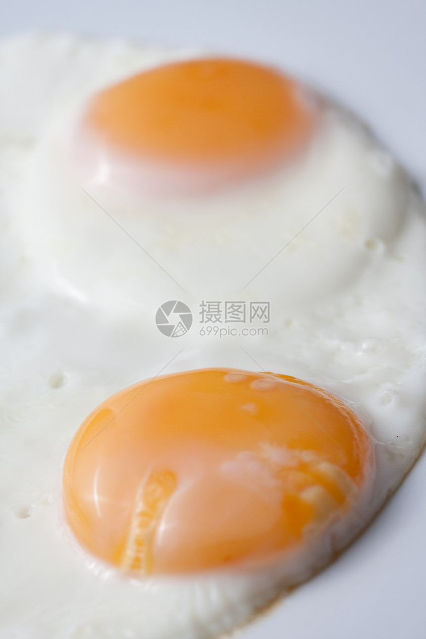 两个炸鸡蛋美食早餐白色午餐油炸烹饪食物农场蛋黄图片