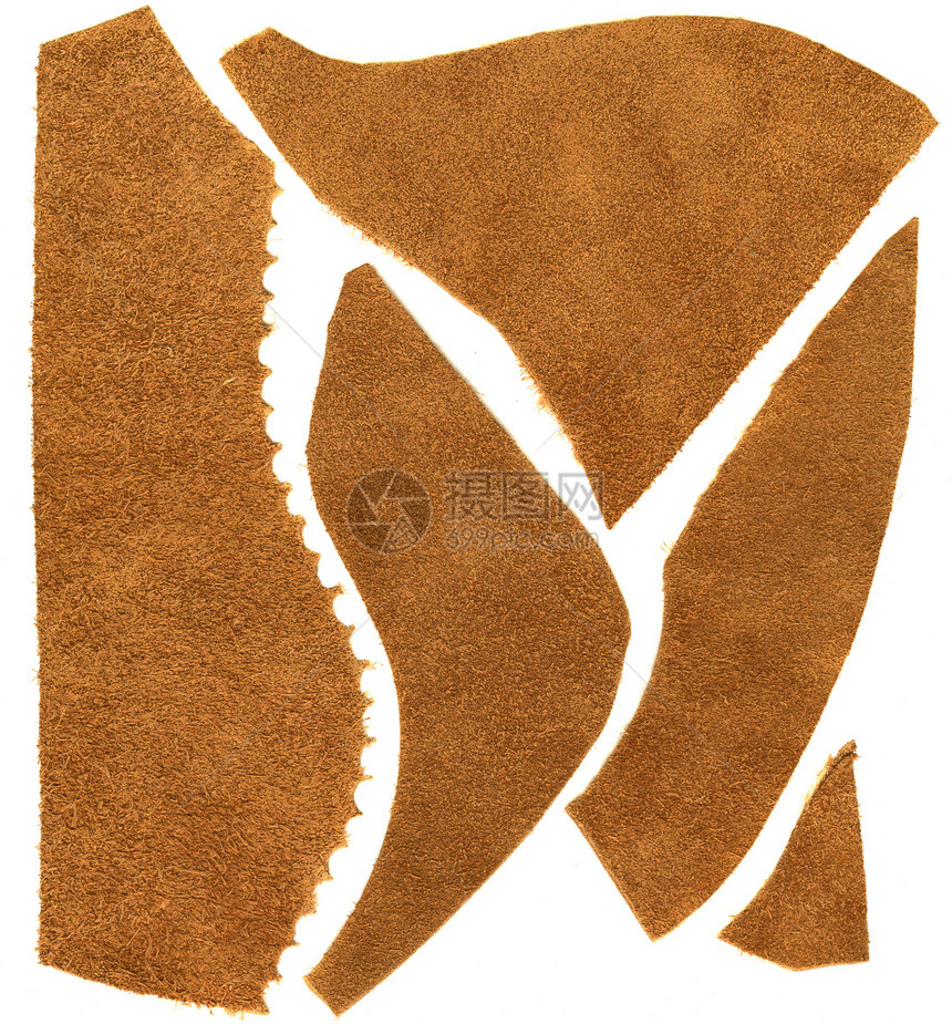棕色皮革废料边缘设计元素图片