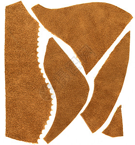 棕色皮革废料边缘设计元素背景图片