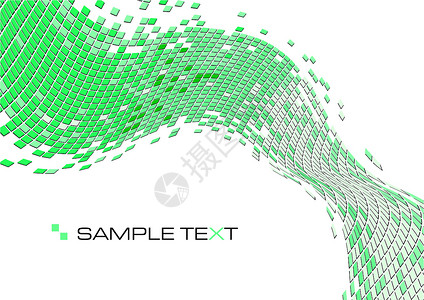 绿色摘要背景背景技术框架正方形商业波浪插图背景图片