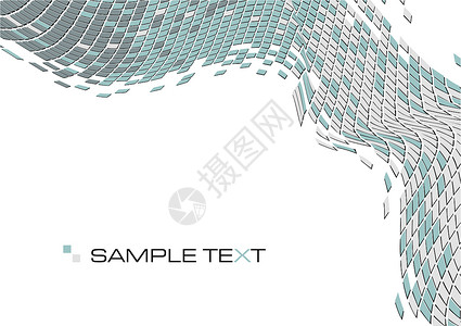 灰色抽象背景技术正方形框架插图商业波浪背景图片