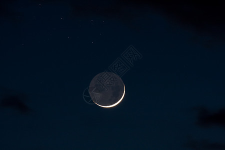 带恒星的新月月月月背景图片