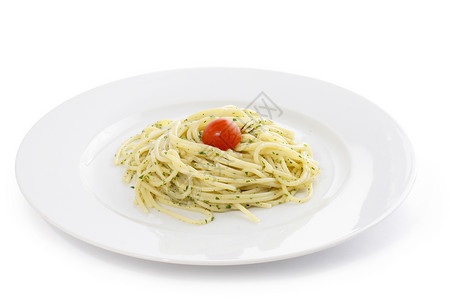 意大利面美食食物午餐食品面条盘子白色背景图片