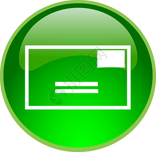 绿电子邮件按钮电子邮件绿色购物网络主页插图网站店铺邮政玻璃背景图片