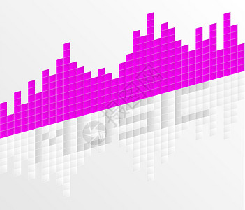 音乐插图频率收音机放大器均衡器酒吧粉色背景图片