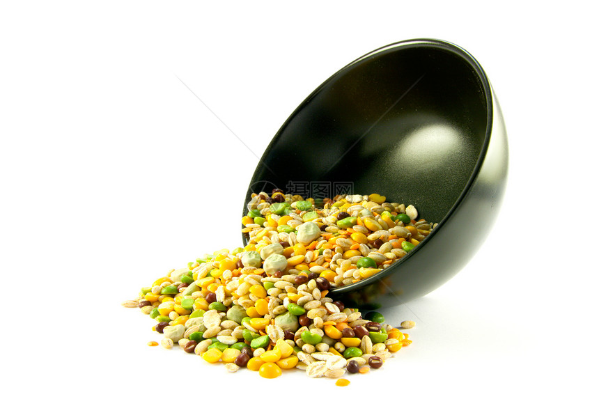 从碗里爬过来的苏抽脉搏橙子脉冲扁豆核心黑色美食谷物营养绿色传统图片