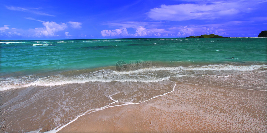 圣卢西亚海滩海岸线假期热带海滨天堂图片