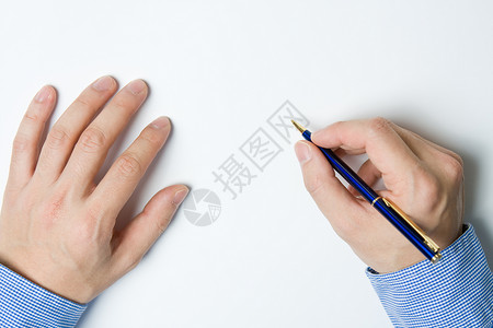 速记书面写作的人职业商务手指训练人士办公室经理蓝色笔记商业背景
