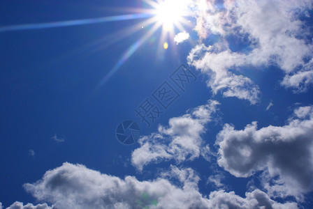 夏季蓝色天空 有云背景图片