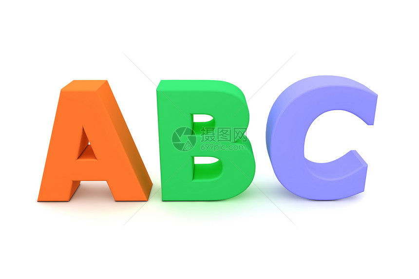 彩色字母 ABC图片