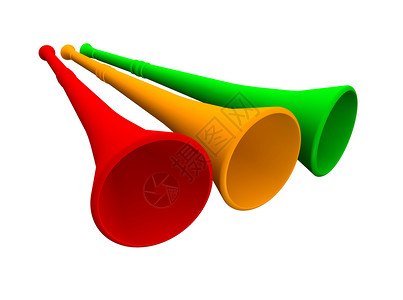 三个Vuvuzela小号背景图片