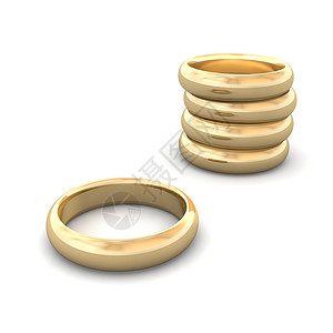 金金结婚戒指白色订婚婚礼珠宝剪贴婚姻宝石奢华金子插图背景图片