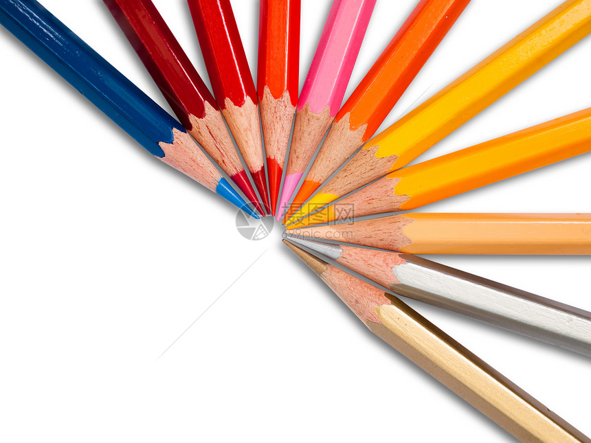 彩色铅笔艺术家木头学校工作室团体蓝色圆圈黄色教育草图图片