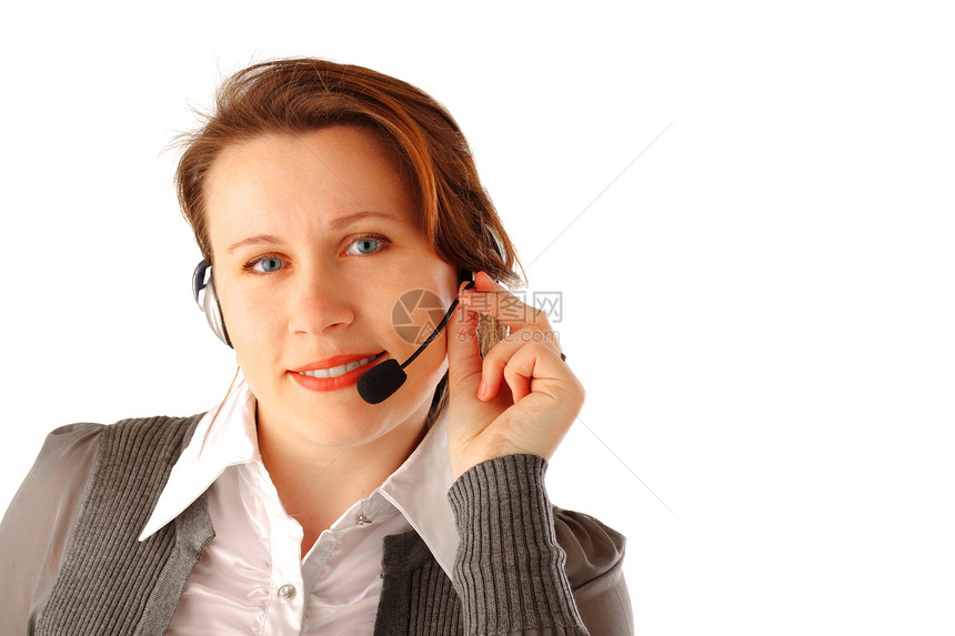客户服务通讯微笑白色帮助成人工作技术销售量快乐顾客图片