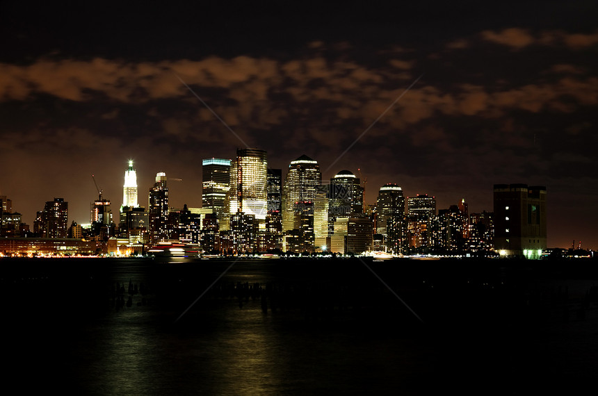 下曼哈顿天空线国家海港游客建筑学水路建筑中心办公室帝国城市图片