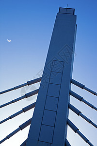 蓝色的建筑建筑学月亮结构城市天空景观城市生活背景图片