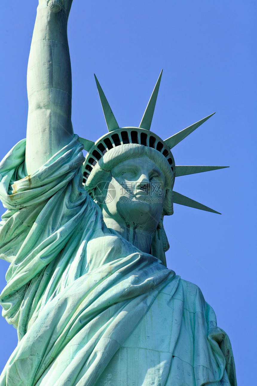 自由女神像地标纪念碑天空建筑学港口旅游雕像女士移民公园图片