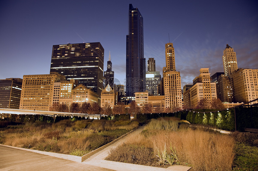芝加哥市中心的Prairiee图片