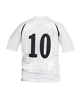 10号足球衬衫团队运动服运动数字白色竞技足球服恤衫背景图片