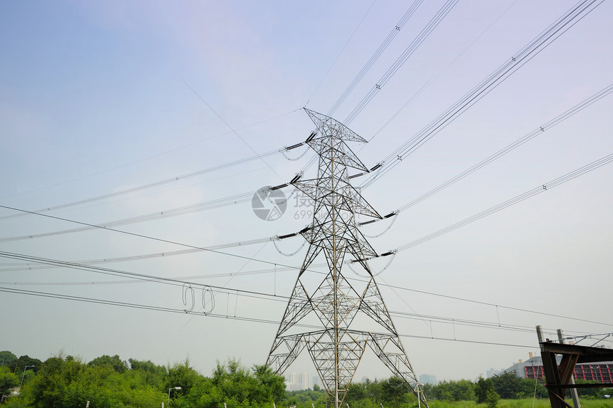 电线电气网络电压工程蓝色基础设施线路活力技术导体图片