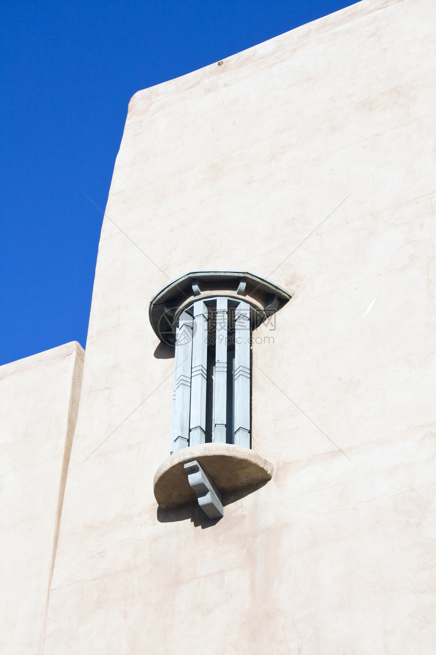 新墨西哥风格化窗口蓝色建筑学胡椒土坯房子拉丁窗户图片