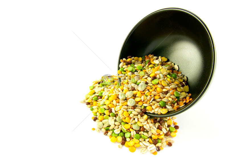 从碗里爬过来的苏抽脉搏绿色黑色橙子谷物传统食物饮食营养美食厨房图片