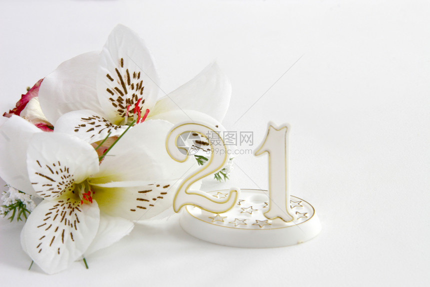 第21个生日标志派对项链数字珠子首饰珍珠宝石白色庆典珠宝图片