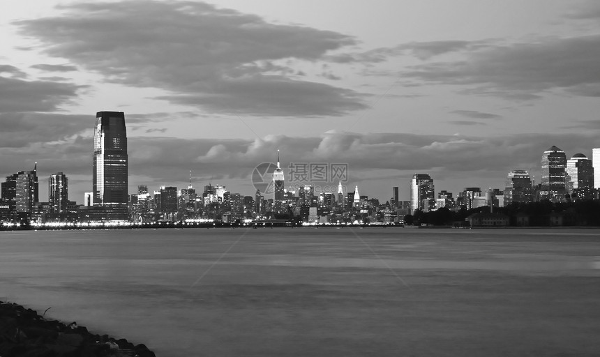 纽约市的天际街道公园摩天大楼自由景观办公室帝国中心地标阴影图片