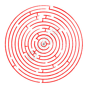圆形迷宫红色圆迷宫对白白色钥匙帮助插图圆形剪贴游戏旅行小路背景