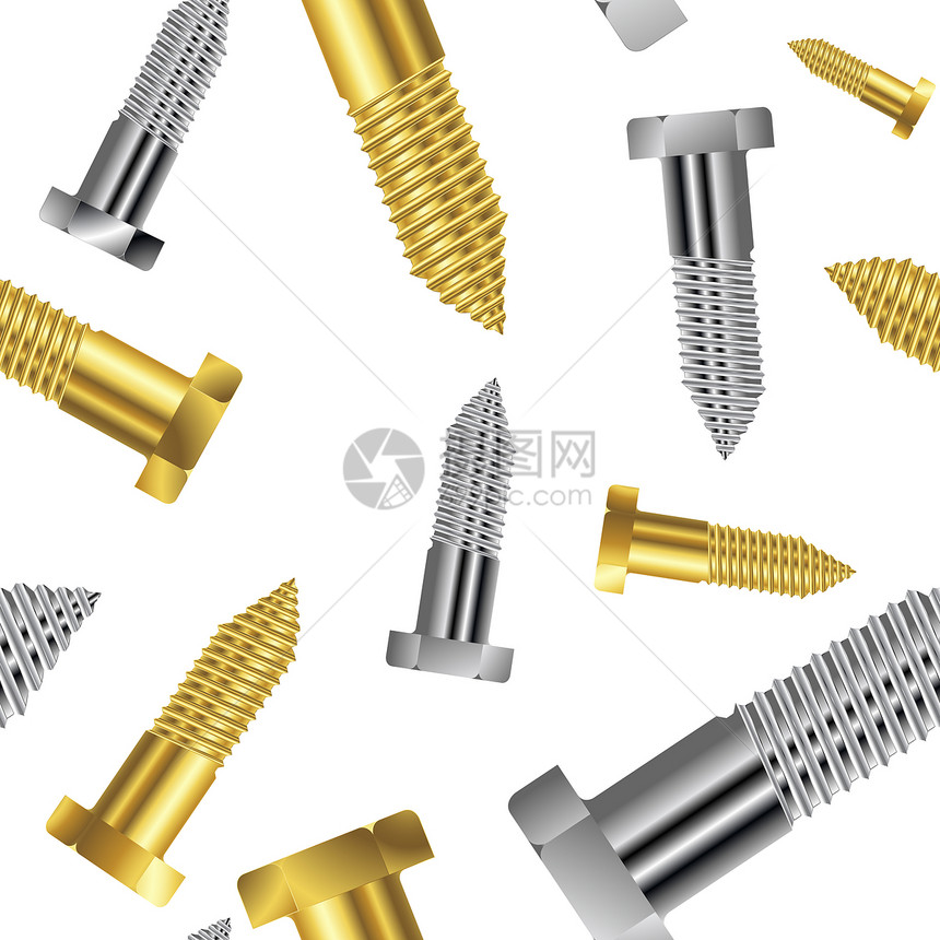 无缝金银银螺丝型框架铆钉测量金属黄色工业螺柱金子合金建造图片
