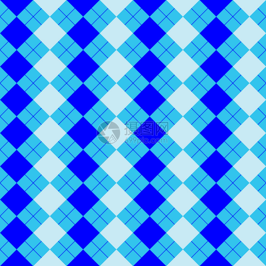混合蓝色颜色的毛衣纹理格子围巾针织材料墙纸毯子钻石编织插图检查图片