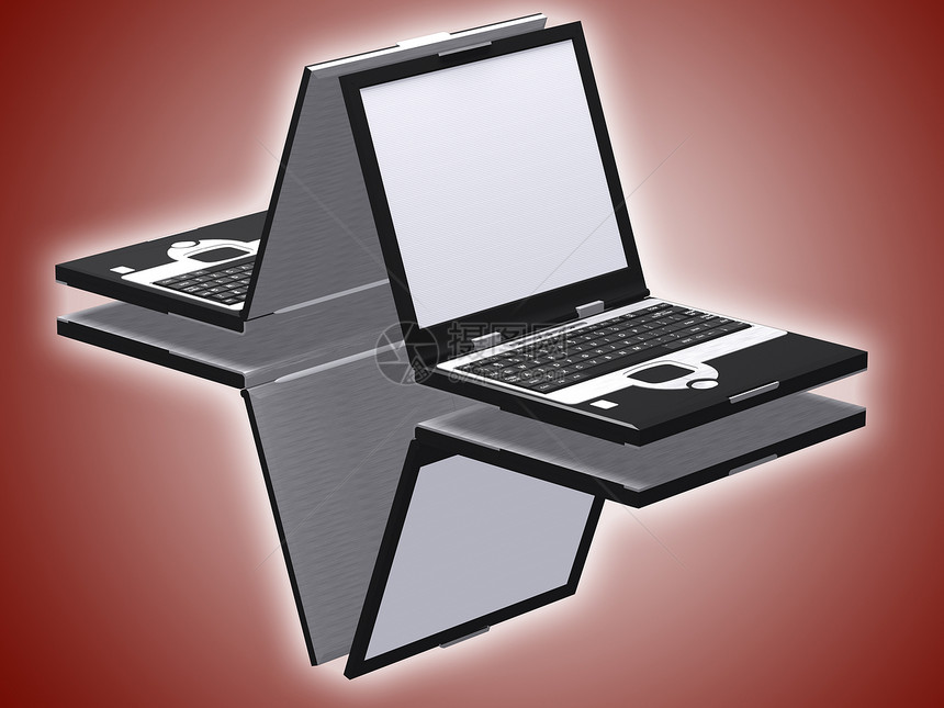 空白笔记本电脑办公室商业机动性监视器钥匙屏幕电子剪裁白色技术图片