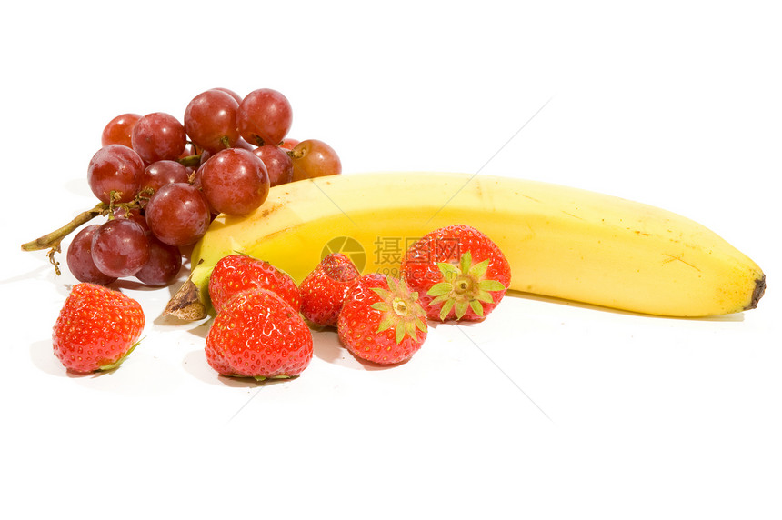 多果和樱桃健康饮食健康香蕉黄色食物图片