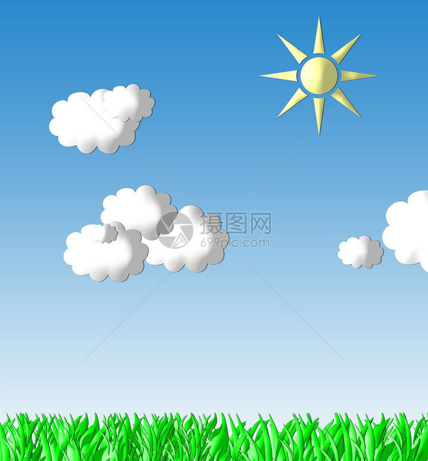 夏季风景刀片空白插图射线天空阳光季节多叶乡村豆类图片