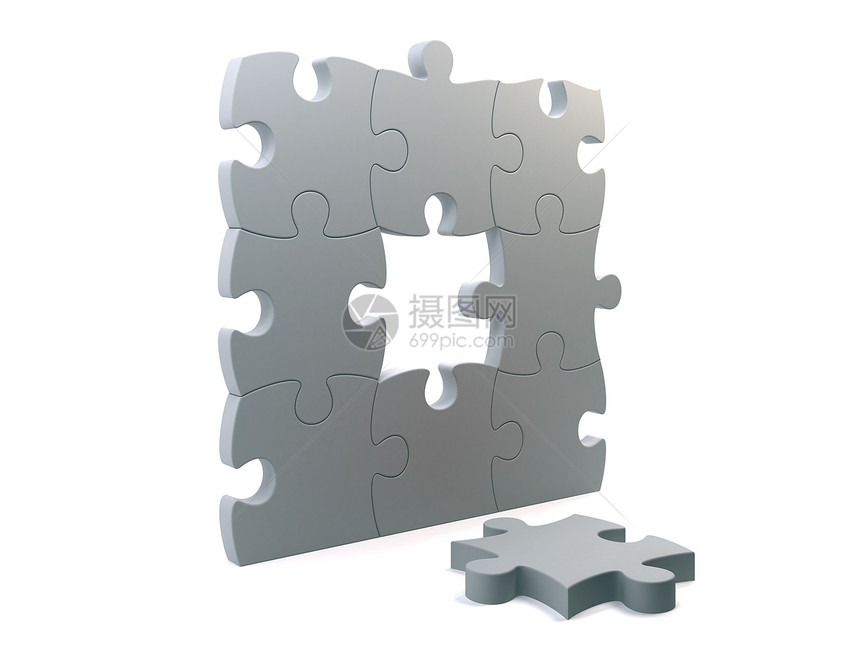 谜题墙壁概念警卫联盟插图白色灰色游戏积木商业数字图片
