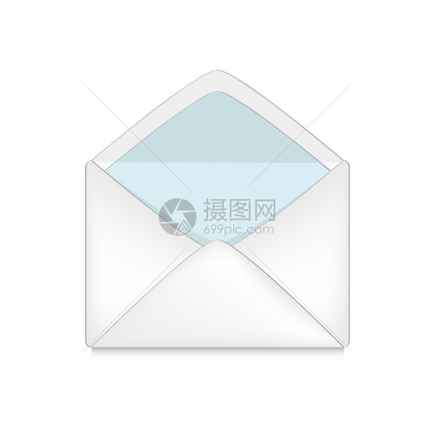 打开信封概念邮资白色明信片邮寄剪贴互联网电脑邮件电子邮件邮政图片