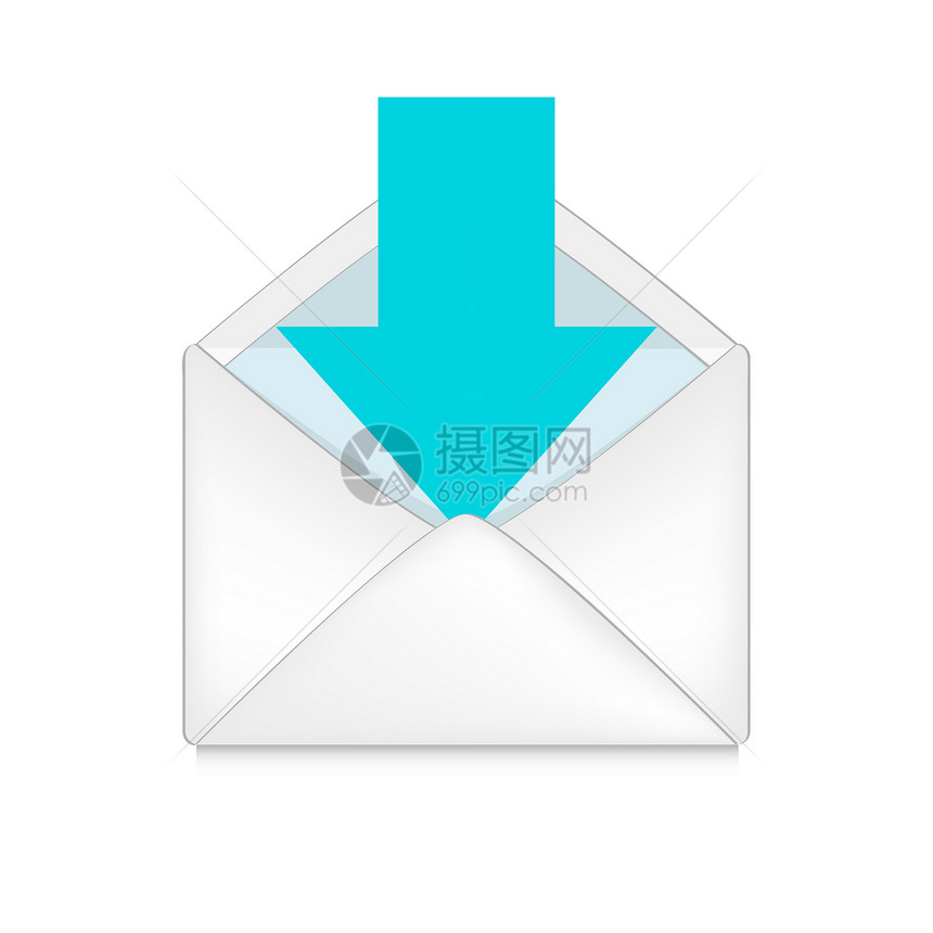 打开信封概念邮政蓝色互联网电子邮件白色空白网站邮资电脑剪贴图片