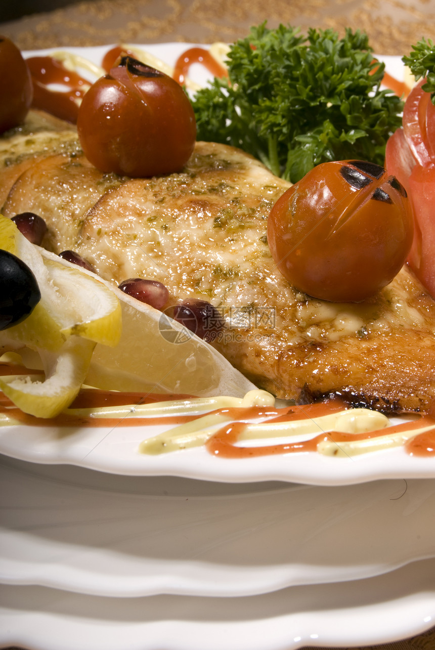 炸鱼海鲜菜单餐厅盘子美食享受奢华蔬菜烹饪油炸图片