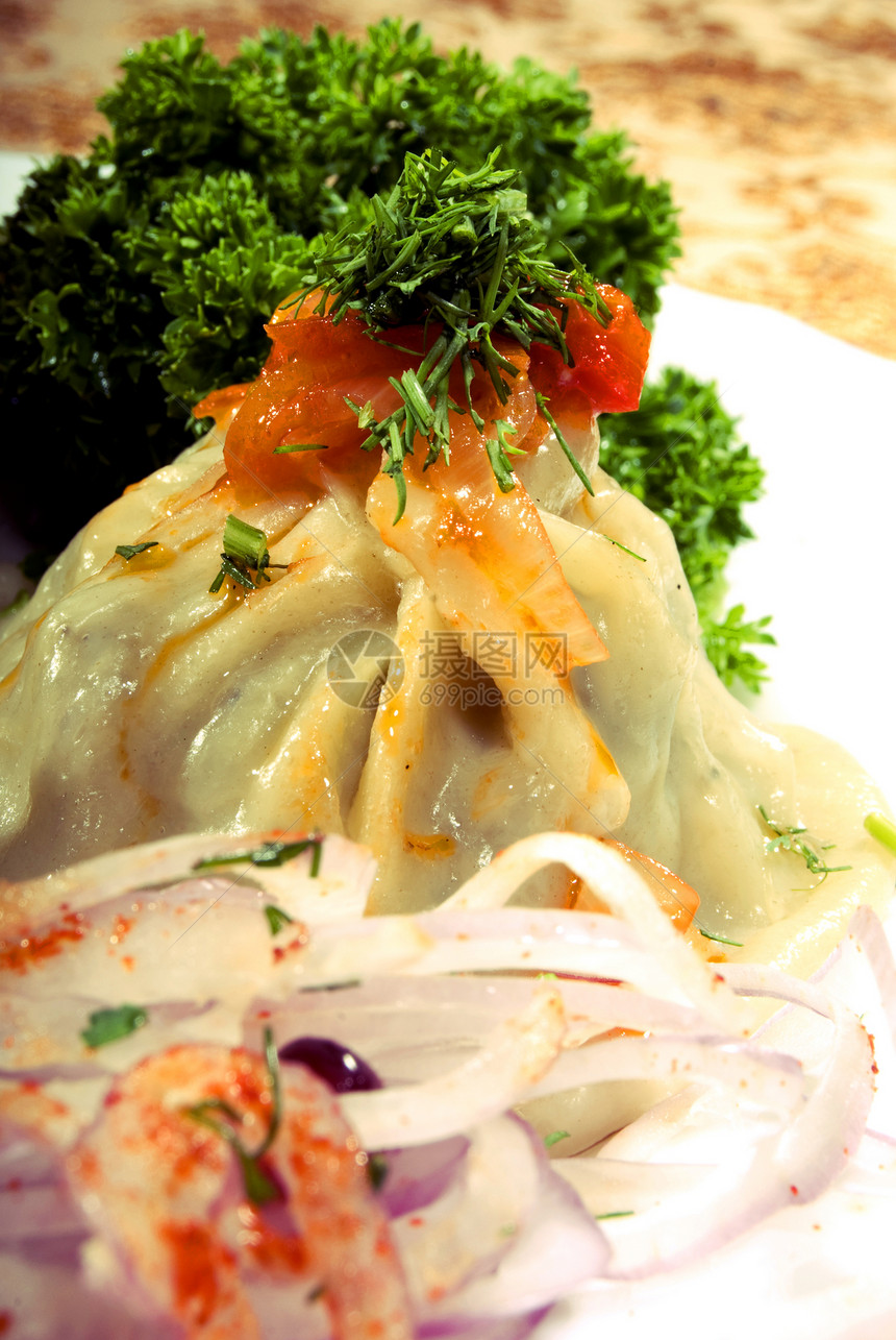 热亚洲菜烹饪蔬菜国家享受晚餐美食盘子奢华餐厅菜单图片