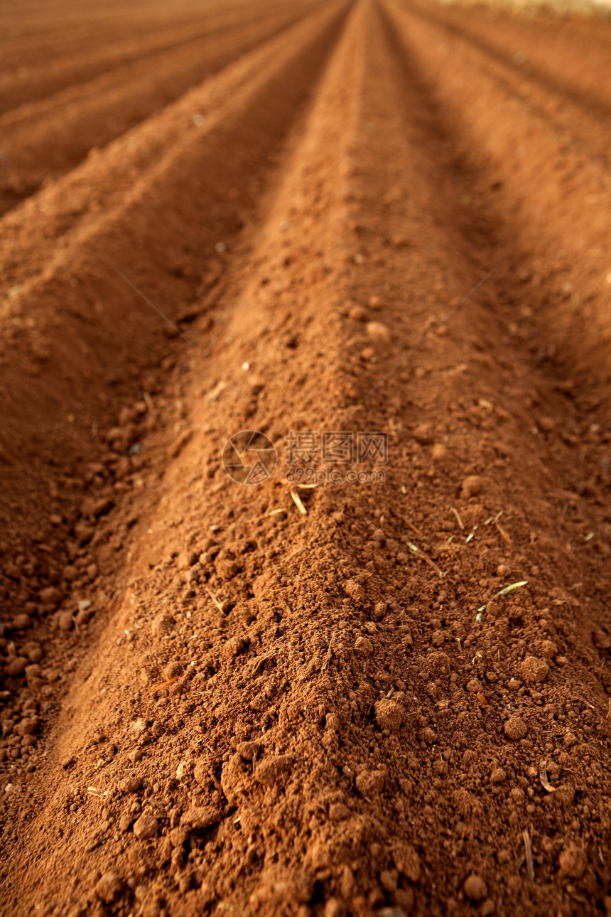 耕种的红粘土土壤农田农场食物栽培地球植物国家地面农村环境种子图片