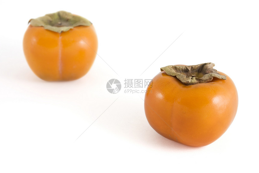 两个柿子食物营养水果成熟度沙龙图片