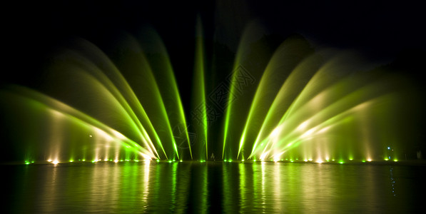水展示场景游客照明焰火喷泉旅行夜景吸引力奇观灯展背景图片